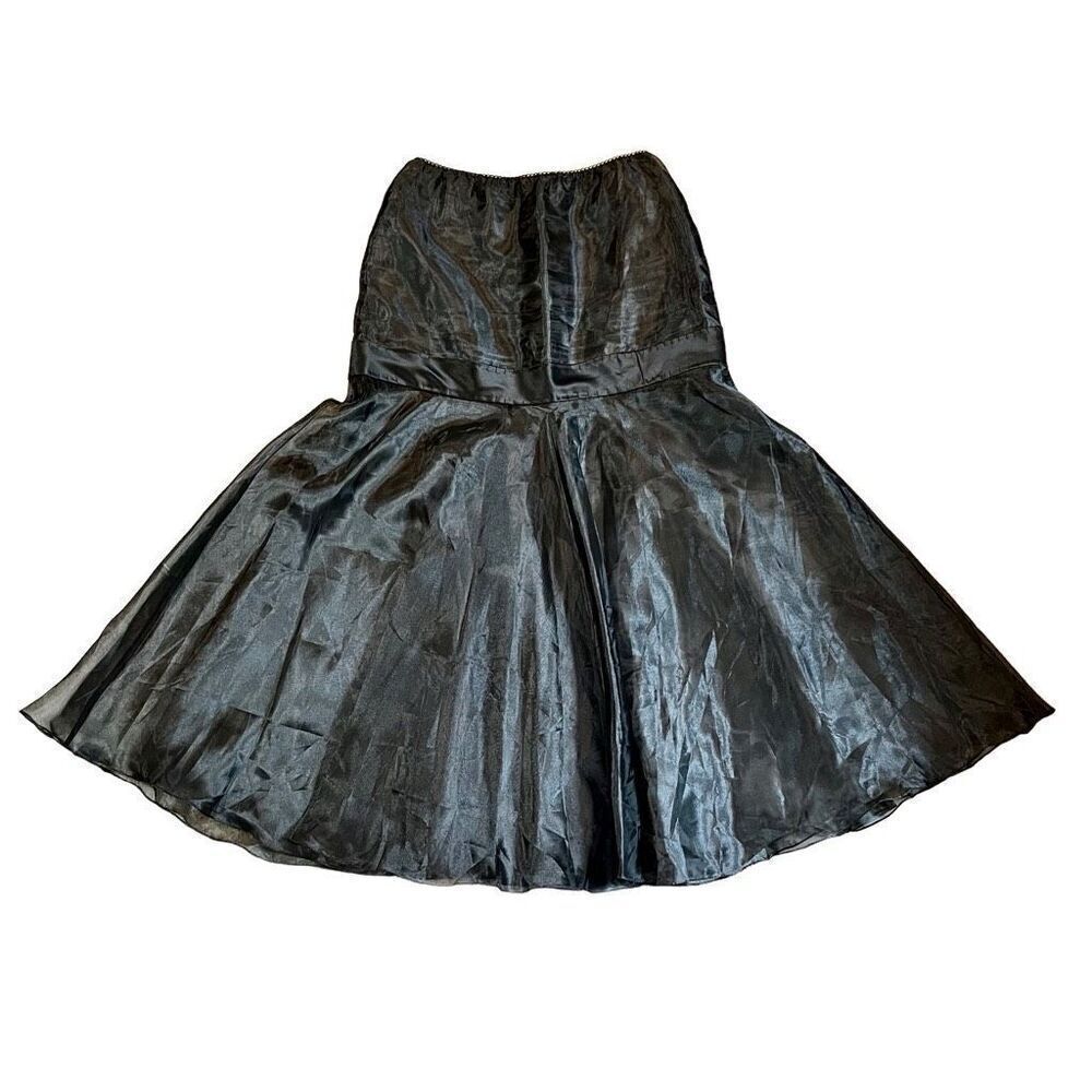 Victor Costa Women’s Black Tulle Long Skirt Medium